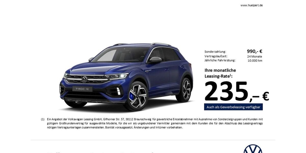 VW T-Roc 6.955 km 36.911 &euro; Dortmund 44141