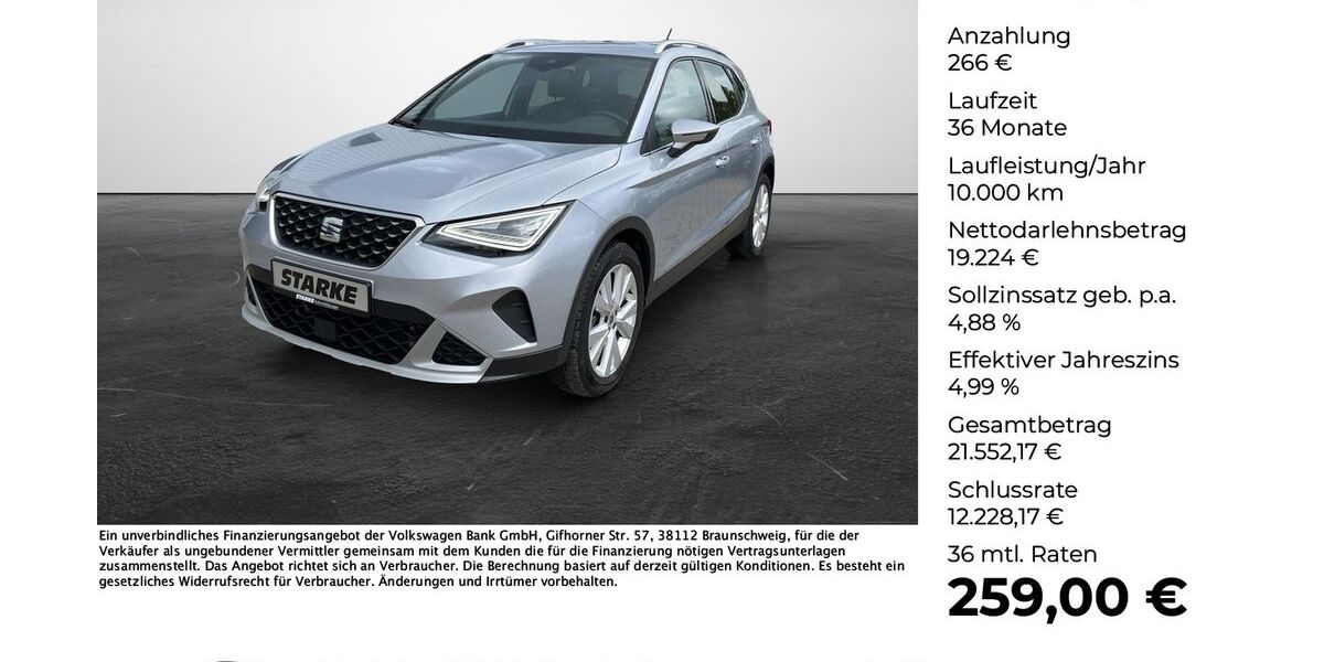 Seat Arona 26.497 km 19.490 &euro; Georgsmarienhütte (Osnabrück) 49124