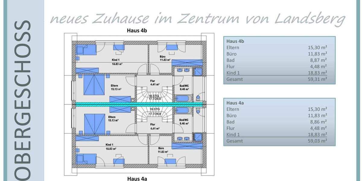 Doppelhaushälfte Landsberg Ellighofen - 5 Zimmer, 147 m&sup2;, 948.900&euro; | Angebot:25728793