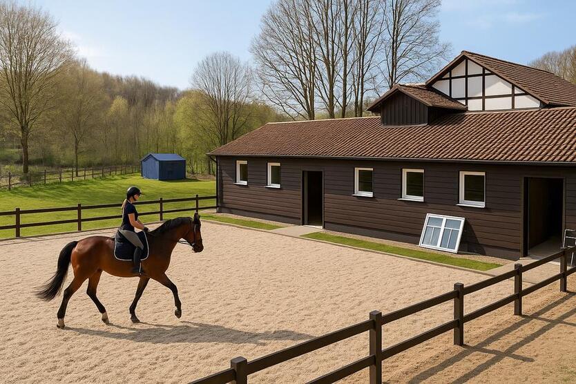 Reitstall mit Platz für 7-8 Pferde in traumhafter Lage