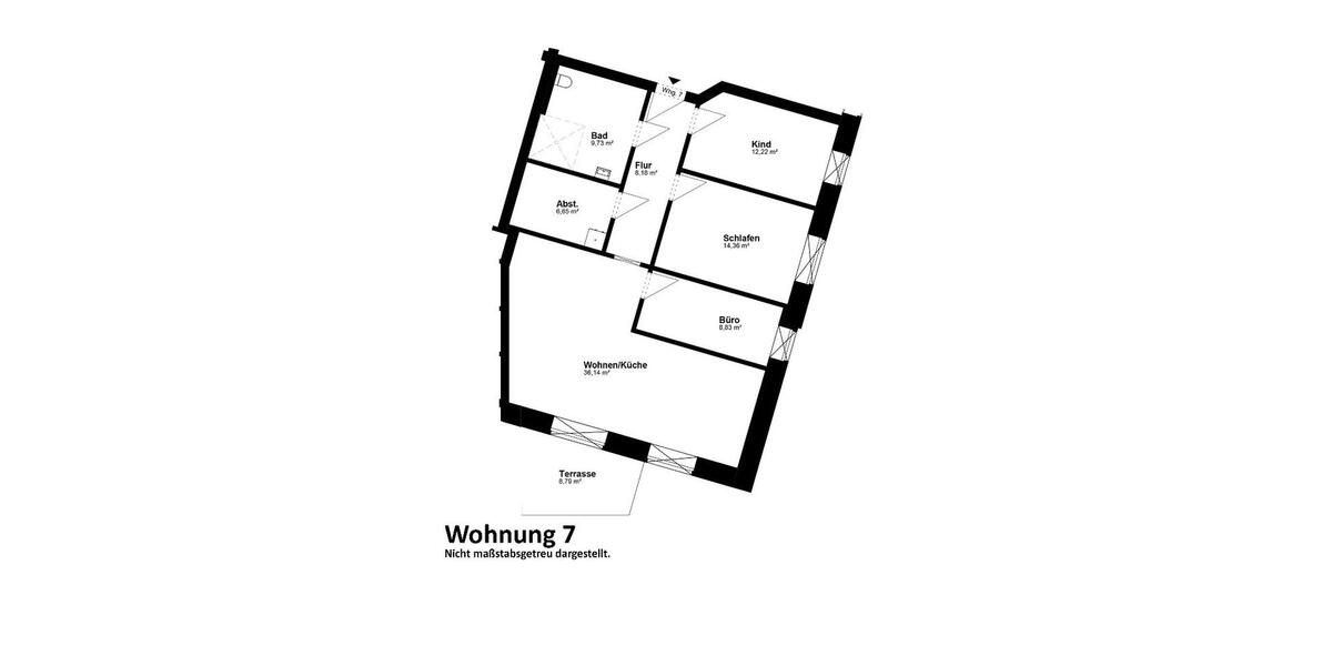 Etagenwohnung Beverstedt - 4 Zimmer, 98 m&sup2;, 1.070&euro; | Angebot:25256235