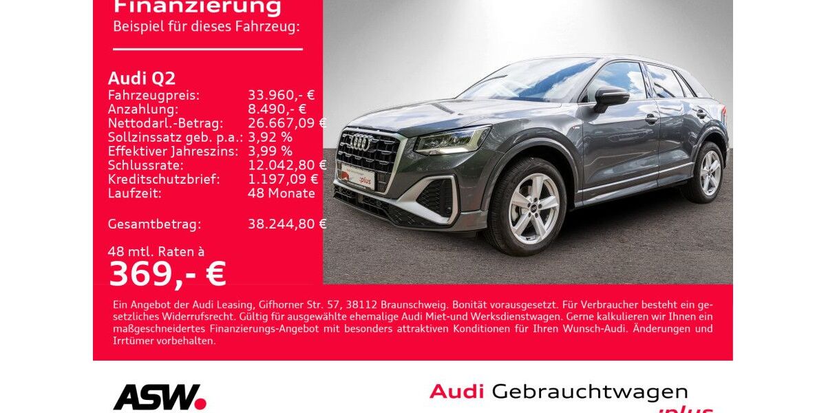 Audi Q2 11.700 km 33.960 &euro; Heilbronn 74074
