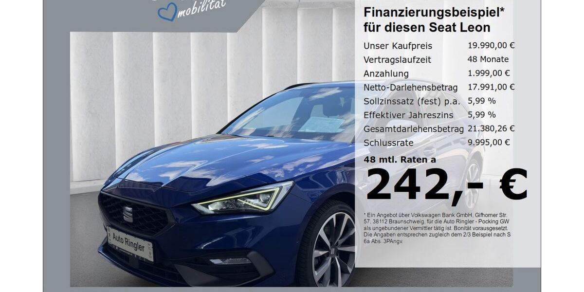 Seat Leon 48.480 km 19.990 &euro; Pocking 94060