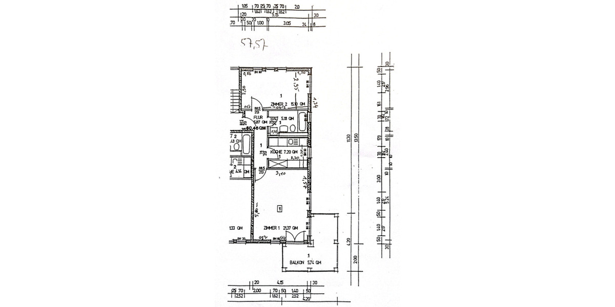 Etagenwohnung Potsdam Berliner Vorstadt - 2 Zimmer, 58 m&sup2;, 390.000&euro; | Angebot:25535977
