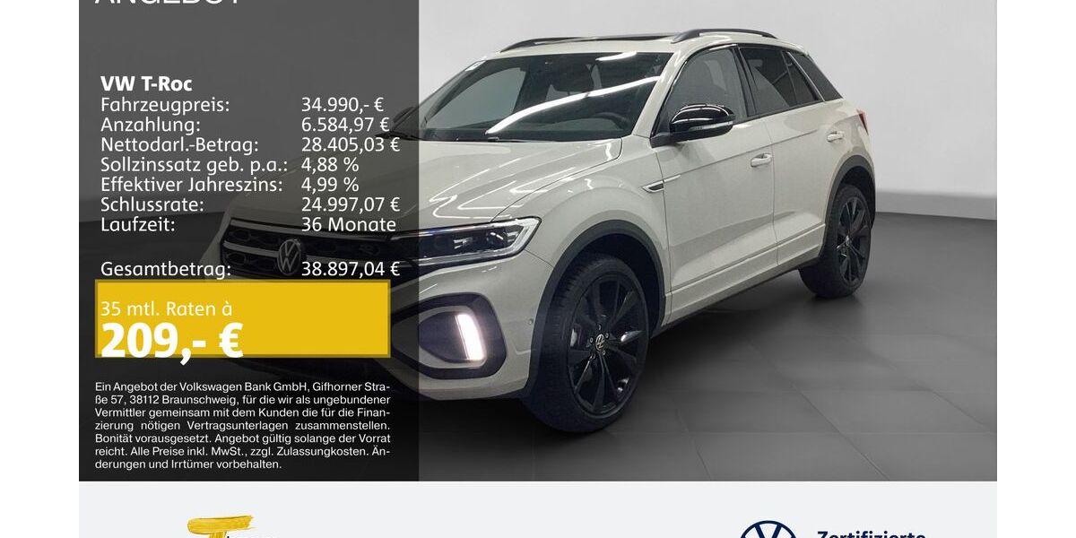 VW T-Roc 4.999 km 34.490 &euro; Herne 44653