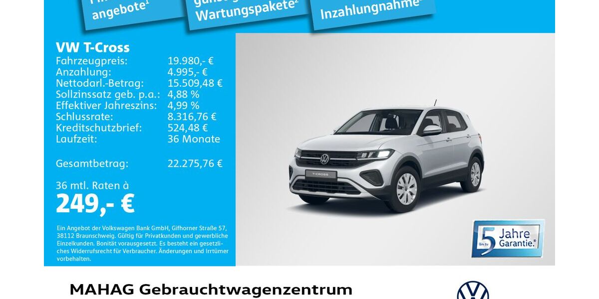 VW T-Cross 2.567 km 19.980 &euro; München 80935