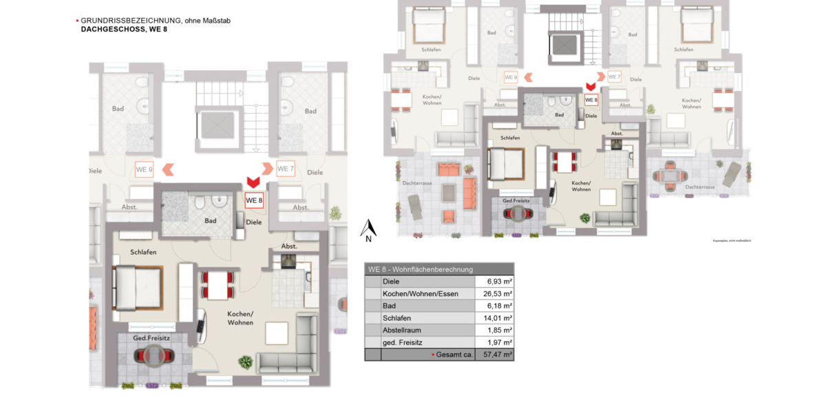 Etagenwohnung Schloß Holte-Stukenbrock Schloß Holte - 3 Zimmer, 80 m&sup2;, 334.300&euro; | Angebot:23886641