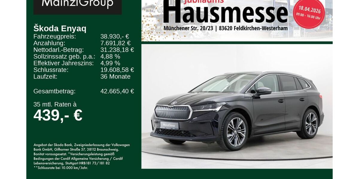 Skoda Enyaq 23.700 km 38.930 &euro; Feldkirchen/Westerham 83620