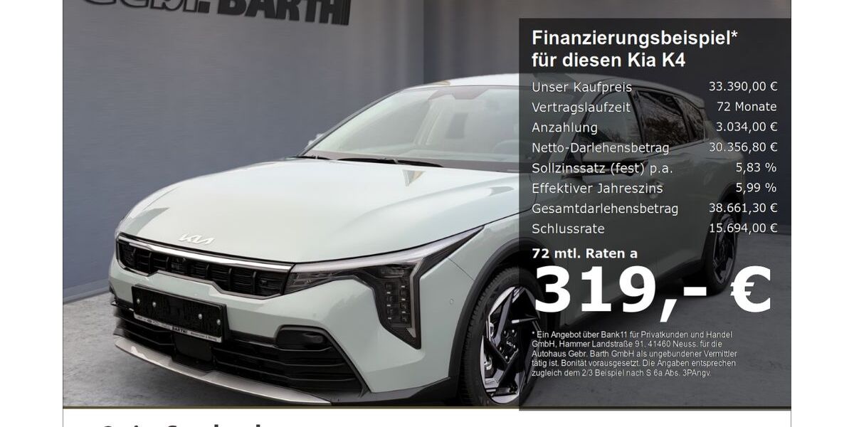 Kia K4 6.500 km 33.390 &euro; Merzig / Weiskirchen 66663