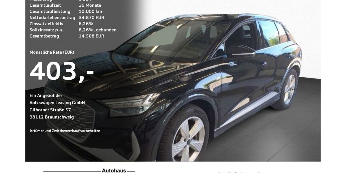 Audi Q4 e-tron 46.353 km 34.870 &euro; Ravensburg 88214