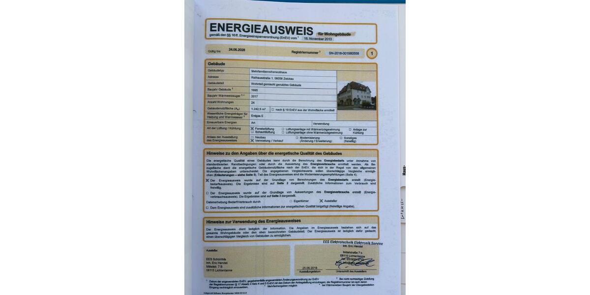 Etagenwohnung Zwickau Zwickau-Nord - 1 Zimmer, 33 m&sup2;, 35.000&euro; | Angebot:26152232