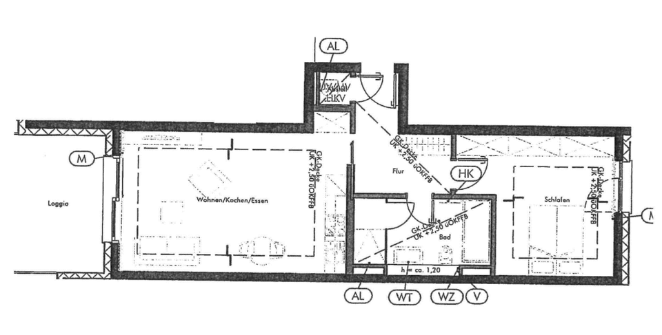 Etagenwohnung Unterschleißheim - 2 Zimmer, 63 m&sup2;, 1.290&euro; | Angebot:25321886