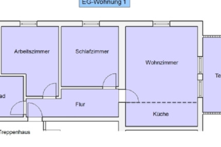 Helle moderne 3ZKB EG Wohnung 83m² altersgerecht, SAT-TV, Netzwerk, Terrasse, Garten, Zempin