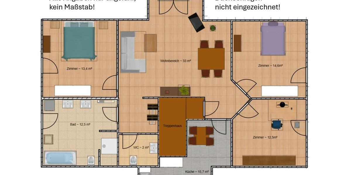 Etagenwohnung Niebüll - 4 Zimmer, 104 m&sup2;, 1.040&euro; | Angebot:26612000