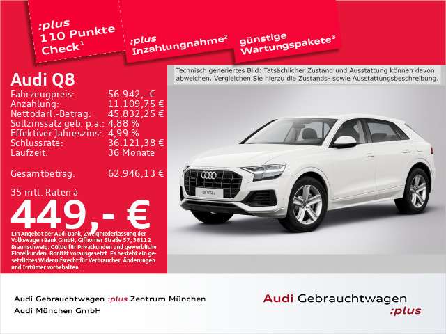 Audi Q8 57.708 km 56.942 &euro; Eching 85386