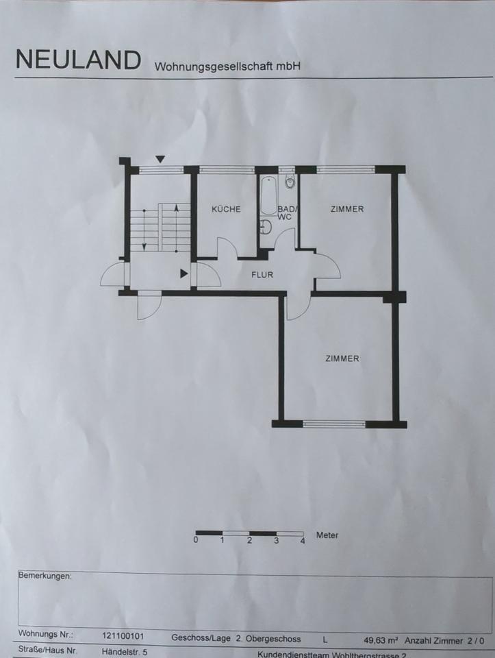 2 Zimmer Wohnung Hohenstein mit Mobiliar