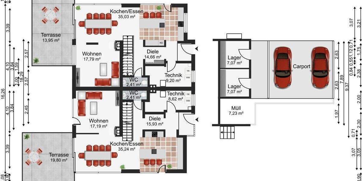 Doppelhaushälfte Wismar Wendorf - 5 Zimmer, 160 m&sup2;, 2.150&euro; | Angebot:25660957