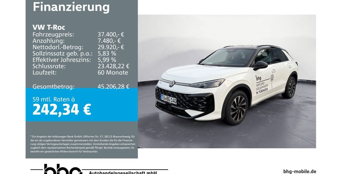 VW T-Roc 7.705 km 35.990 &euro; Tübingen 72072