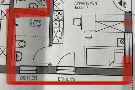 Möbliertes Appartement, Neubau, ab 1.10. zu vermieten