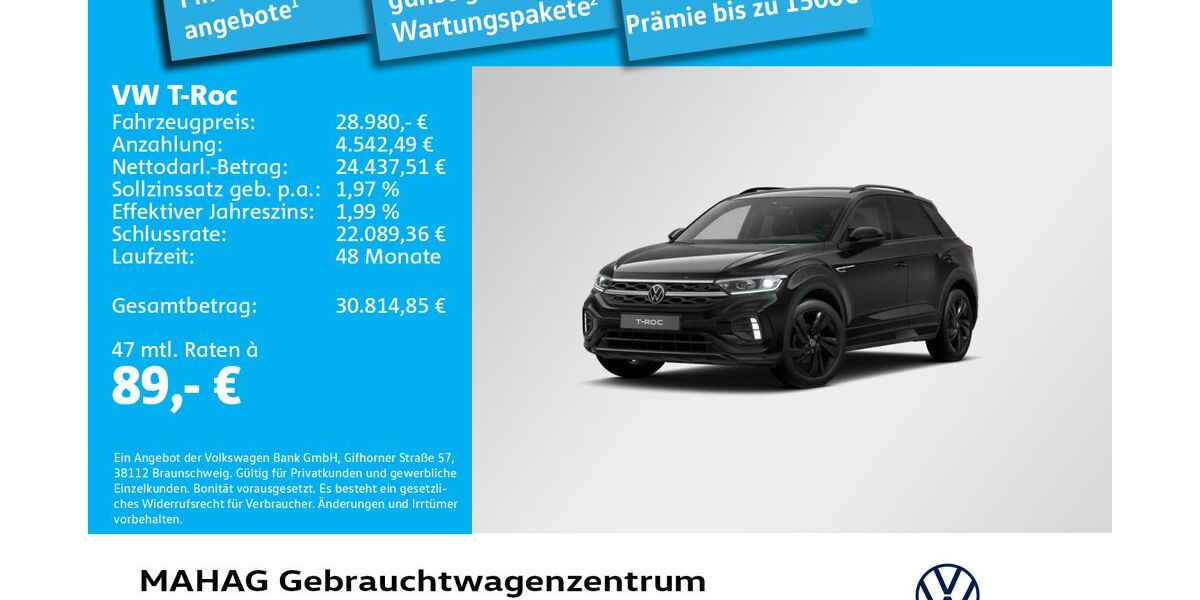 VW T-Roc 8.977 km 28.980 &euro; München 80935