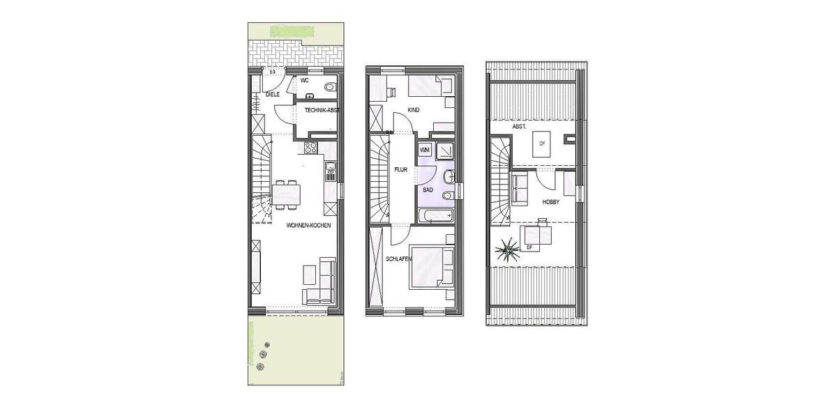 Reihenendhaus Achstetten - 6 Zimmer, 93 m&sup2;, 386.700&euro; | Angebot:23639228
