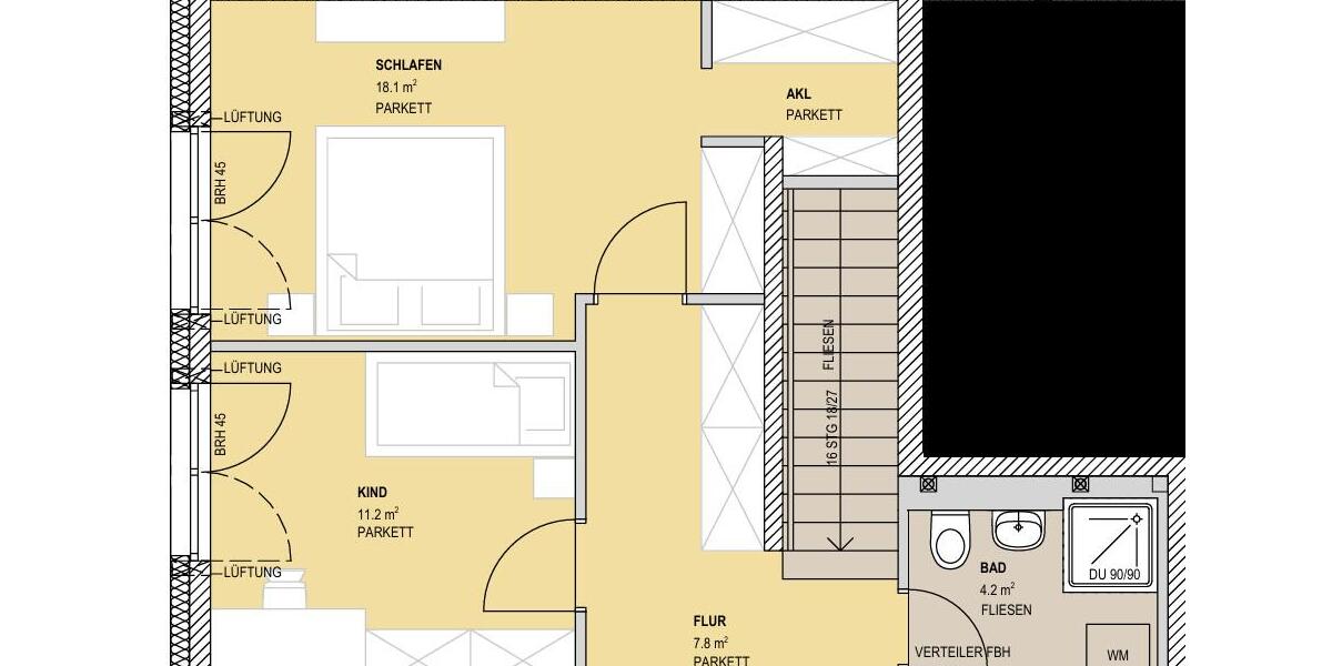 Maisonettenwohnung Saarbrücken Neue Bremm - 4 Zimmer, 95 m&sup2;, 1.045&euro; | Angebot:24780730