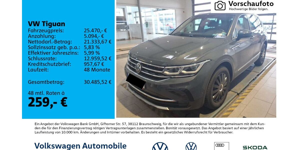 VW Tiguan 57.100 km 25.470 &euro; Leipzig 04277