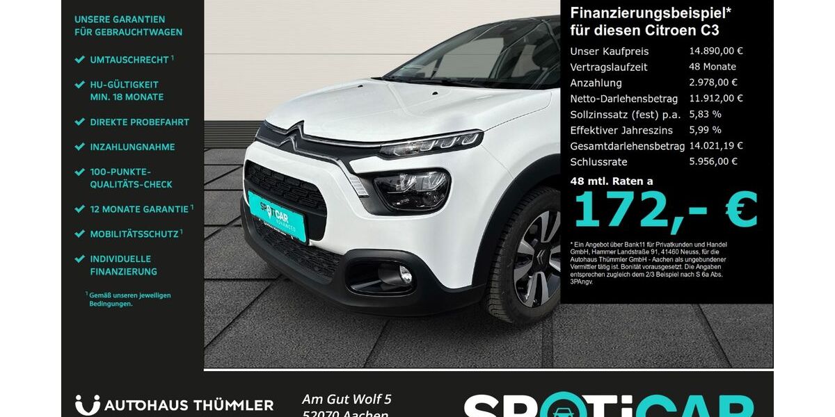 Citroen C3 7.821 km 14.590 &euro; Aachen 52070
