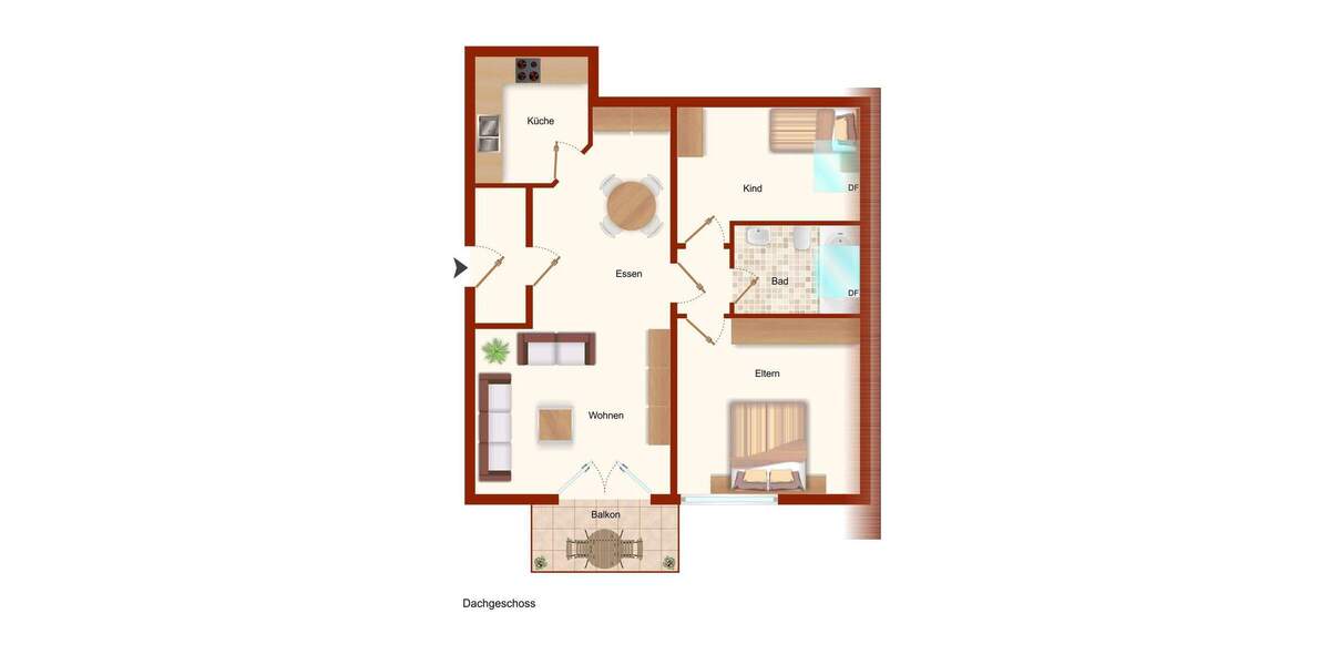 Etagenwohnung Meppen Esterfeld - 3 Zimmer, 52 m&sup2;, 135.000&euro; | Angebot:25742244