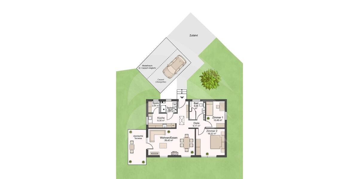 Bungalow Mallersdorf-Pfaffenberg Mallersdorf - 3 Zimmer, 83 m&sup2;, 499.000&euro; | Angebot:26879163