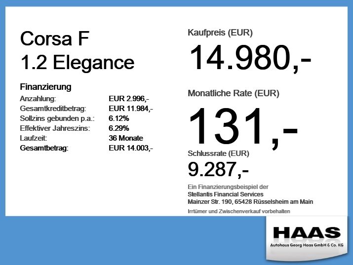 Opel Corsa 21.500 km 14.980 &euro; Augsburg 86159