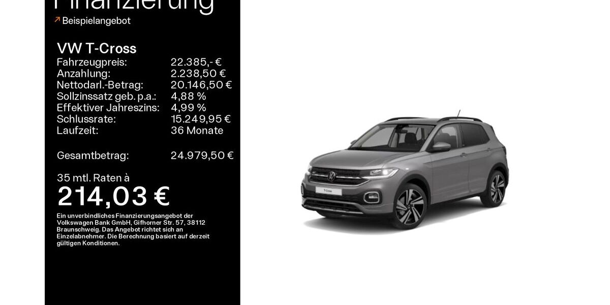 VW T-Cross 22.195 km 22.385 &euro; Linsengericht 63589