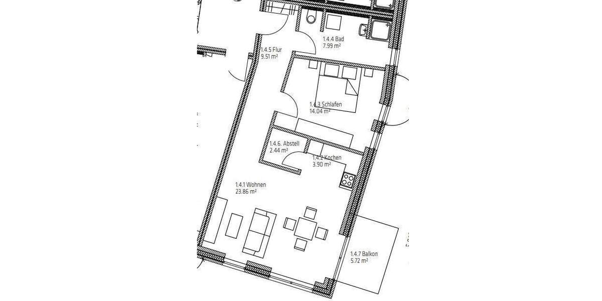 Etagenwohnung Oldenburg Donnerschwee - 2 Zimmer, 67 m&sup2;, 536&euro; | Angebot:25313483