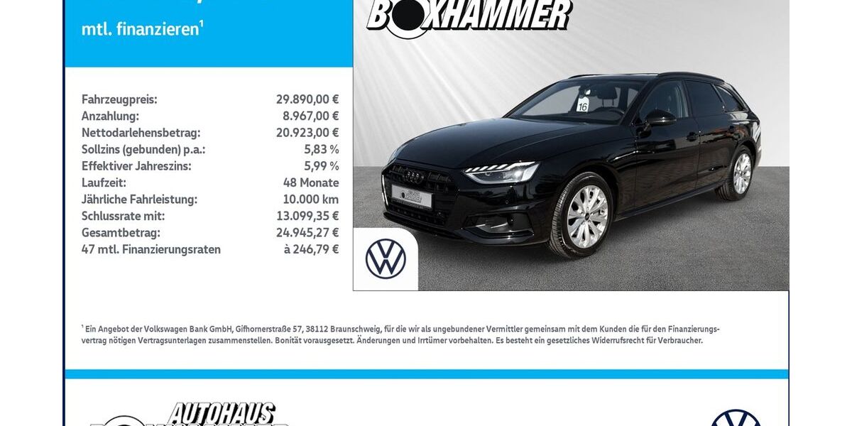 Audi A4 53.814 km 29.890 &euro; Bad Aibling 83043