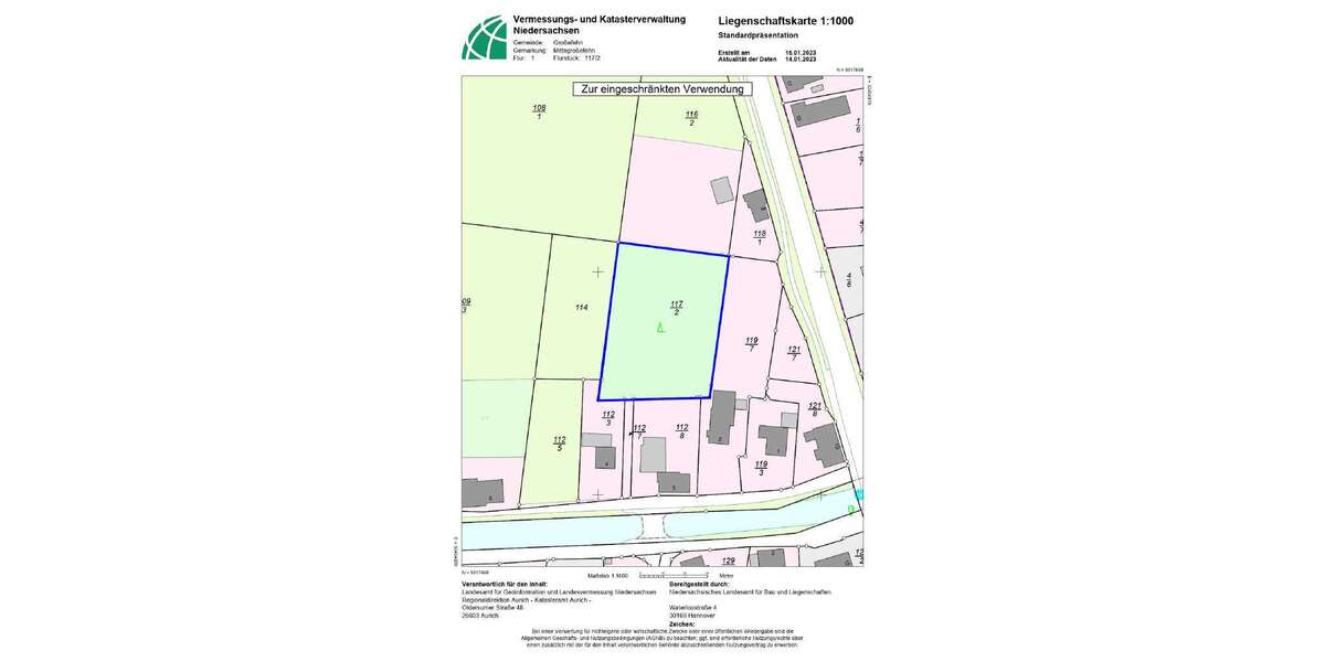 Grundstück Großefehn - 11.400&euro; | Angebot:25200459