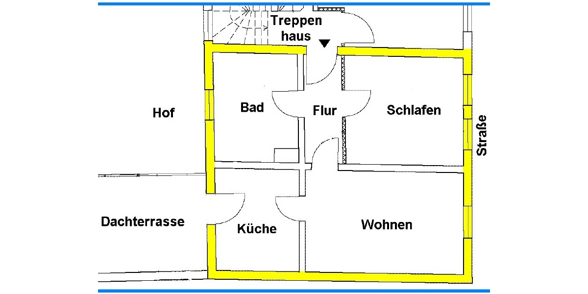 2-Raumwohnung mit großer Dachterrasse ! 2 zimmer