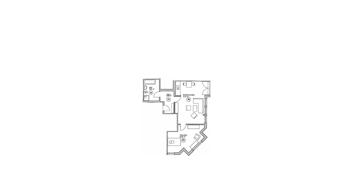 2-Zimmer-Wohnung im 1. OG mit Einbauküche - Etagenwohnung Coswig Coswig | Angebot:26609031