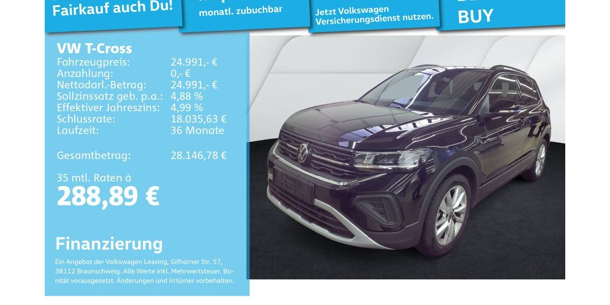 VW T-Cross 24.257 km 24.991 &euro; Mannheim 68309