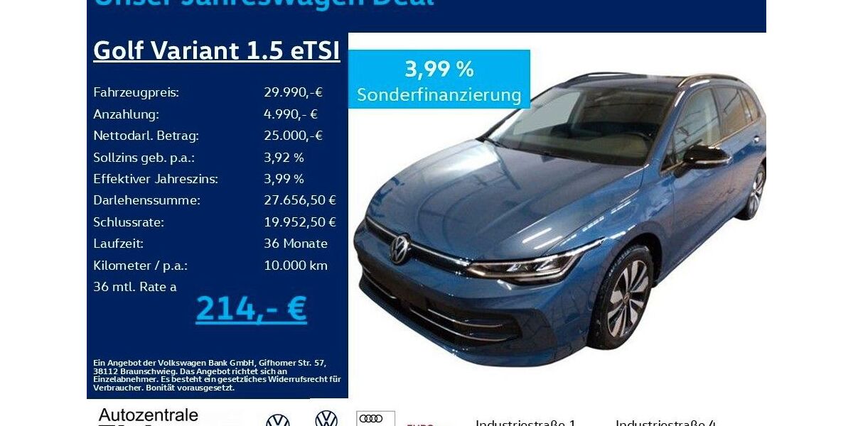 VW Golf 9.700 km 29.890 &euro; Heiligenroth 56412