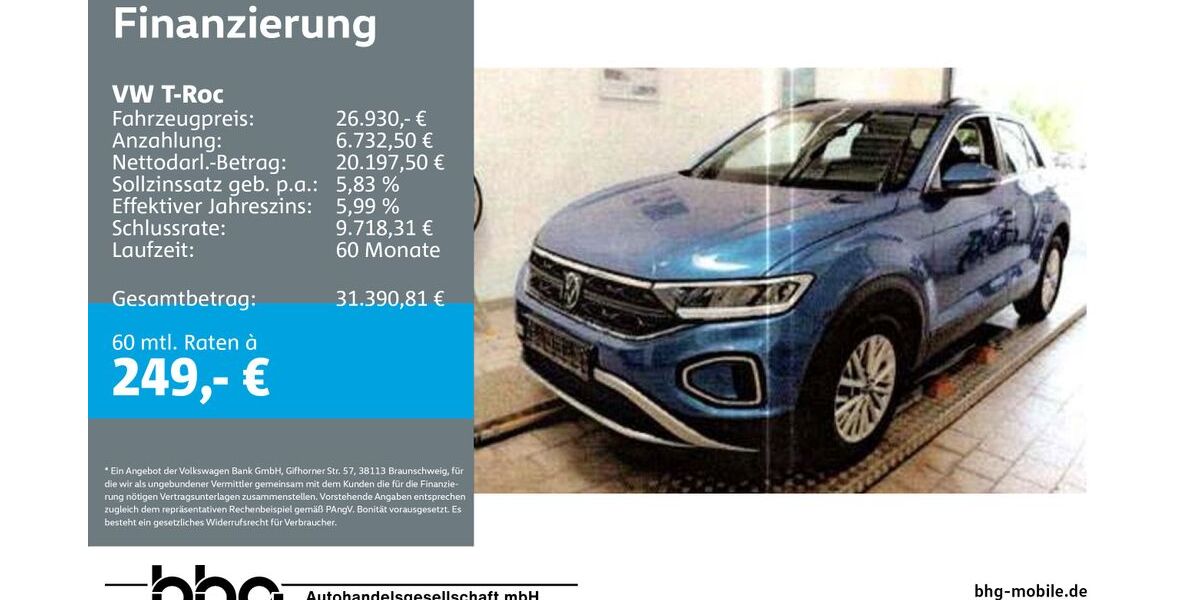 VW T-Roc 12.198 km 26.460 &euro; Reutlingen 72770
