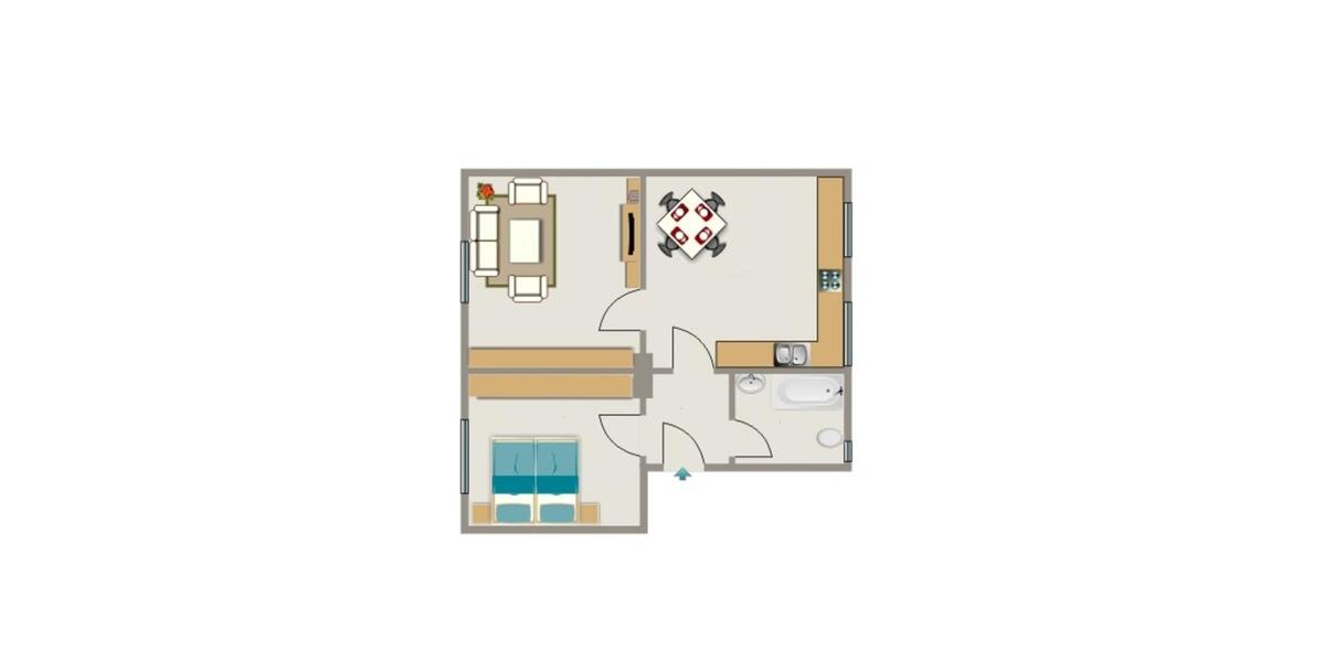 Erdgeschoßwohnung Herne - 2.5 Zimmer, 52 m&sup2;, 374&euro; | Angebot:24870846