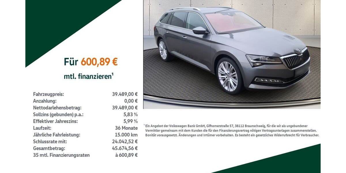 Skoda Superb 20.000 km 38.900 &euro; Sonneberg 96515