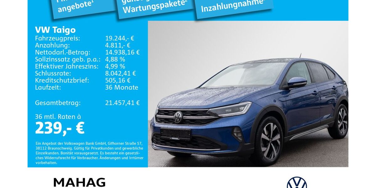 VW Taigo 46.070 km 19.244 &euro; München 81825