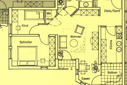 3-Zimmer-Wohnung, 2. OG mit Balkon, Keller u. TG, Ohne Makler 3 zimmer