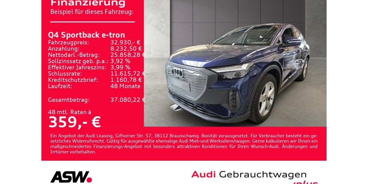 Audi Q4 e-tron 54.600 km 32.930 &euro; Heilbronn 74074