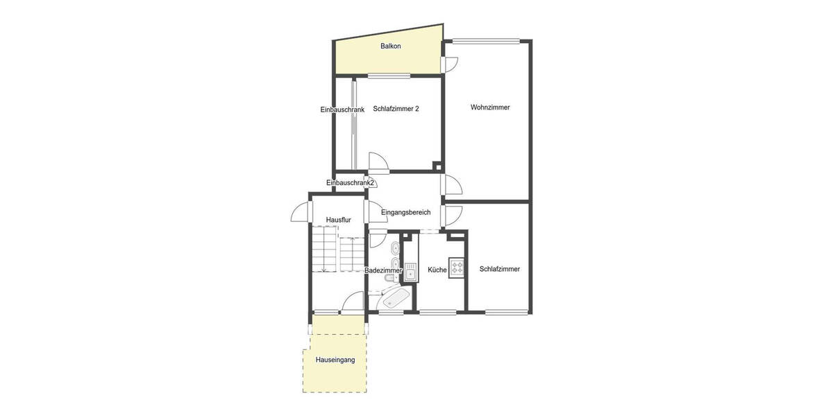 Etagenwohnung Detmold Innenstadt - 3 Zimmer, 69 m&sup2;, 125.000&euro; | Angebot:26799615