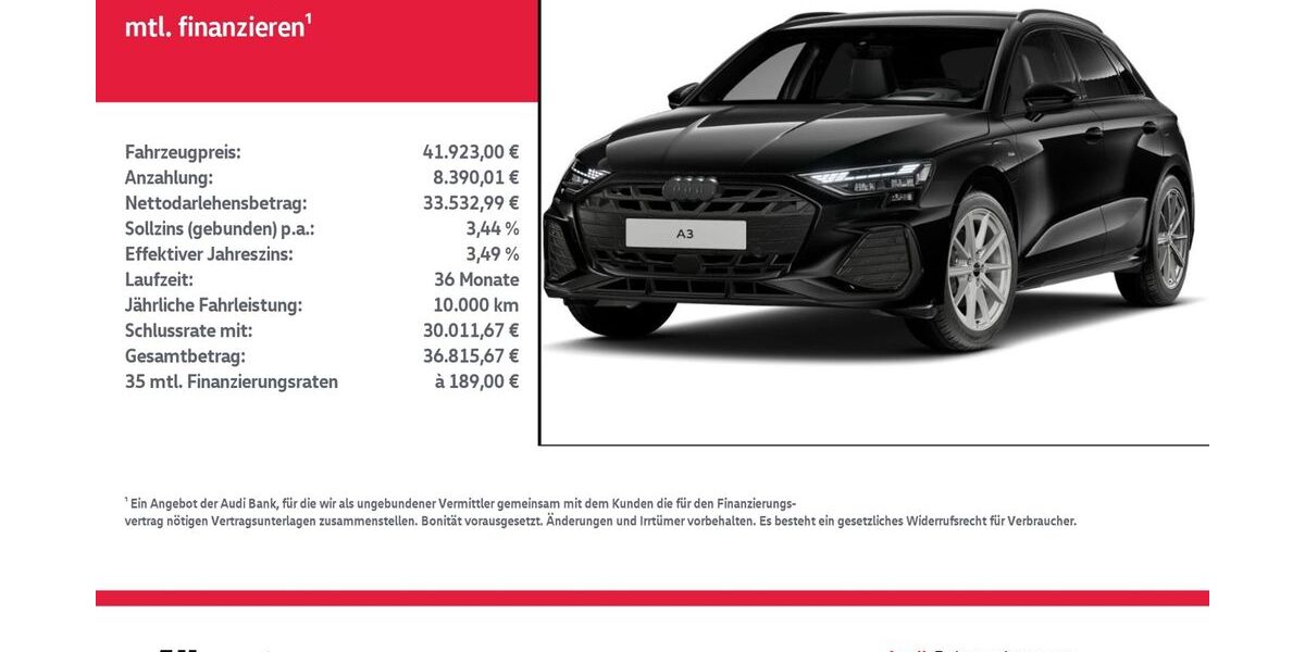 Audi A3 7.268 km 41.923 &euro; Nordhausen 99734