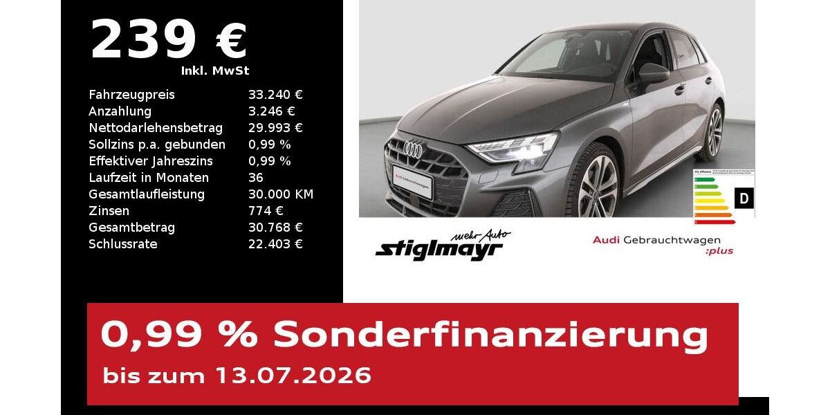 Audi A3 21.617 km 33.240 &euro; Pfaffenhofen 85276