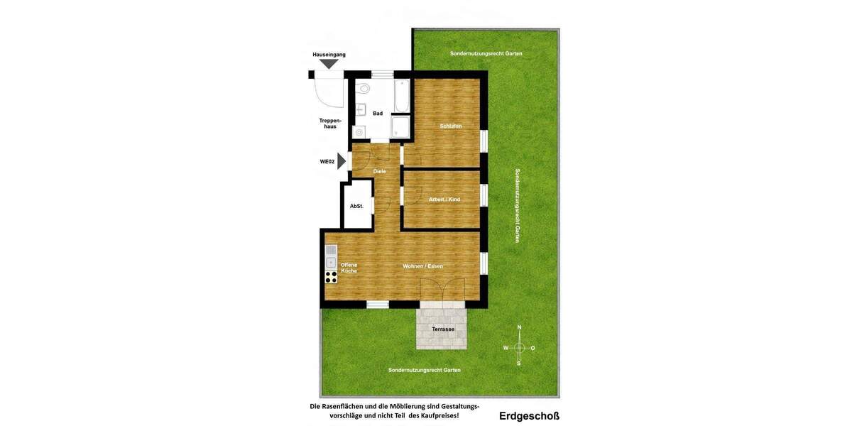 Etagenwohnung Eggersdorf Mitte - 3 Zimmer, 68 m&sup2;, 298.900&euro; | Angebot:25301870
