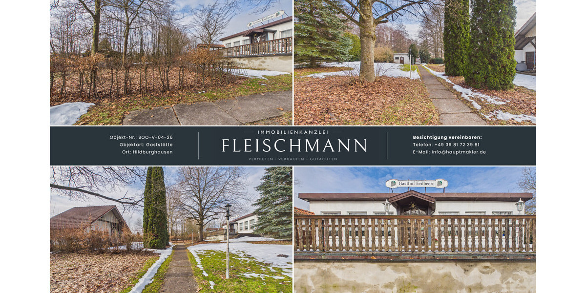 Ein Ort mit Geschichte wartet auf Ihre Ideen: Das Restaurant „Erdbeere“ - Gewerbeobjekt Hildburghausen | Angebot:25149366